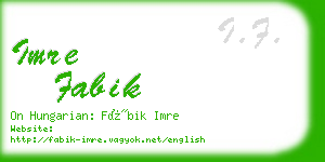 imre fabik business card